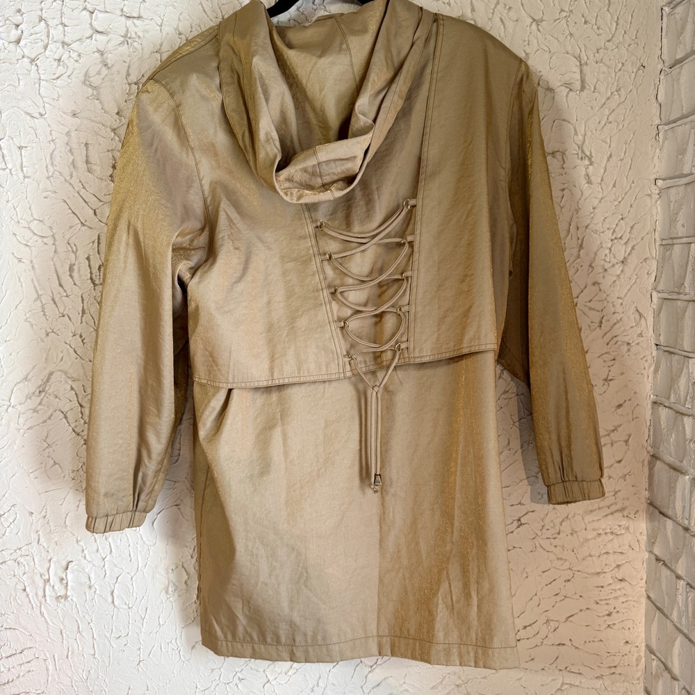 Women's Gold Sheen Utility Jacket - Picture 7 of 13